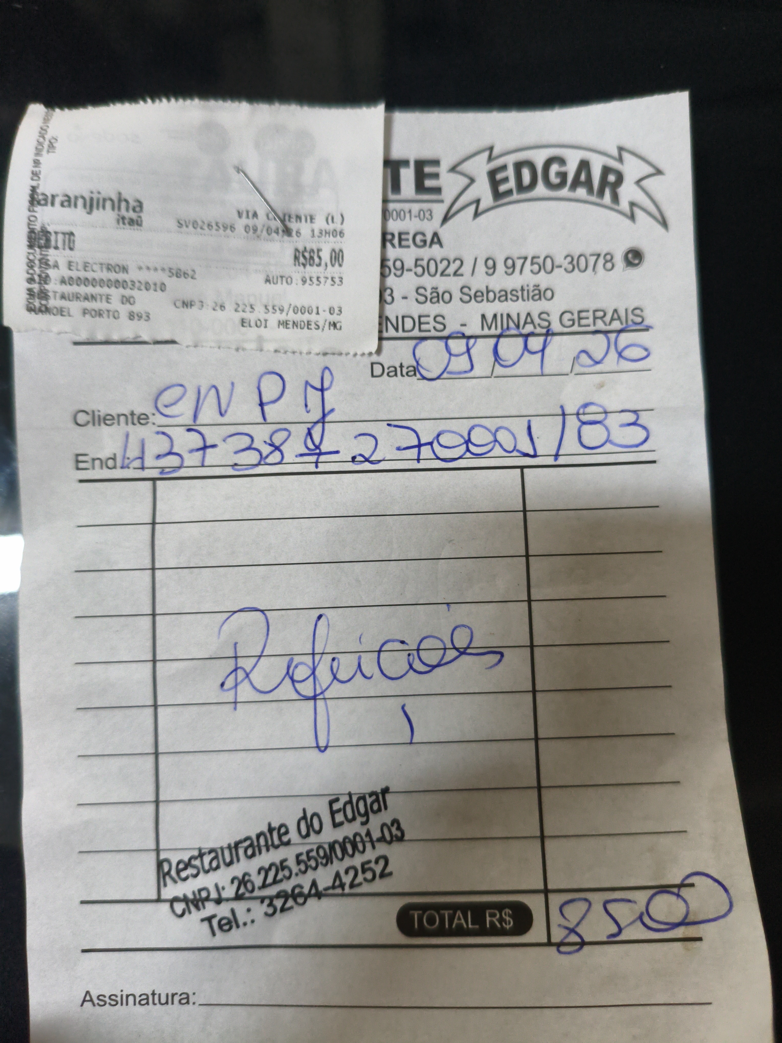 Comprante Custo 3