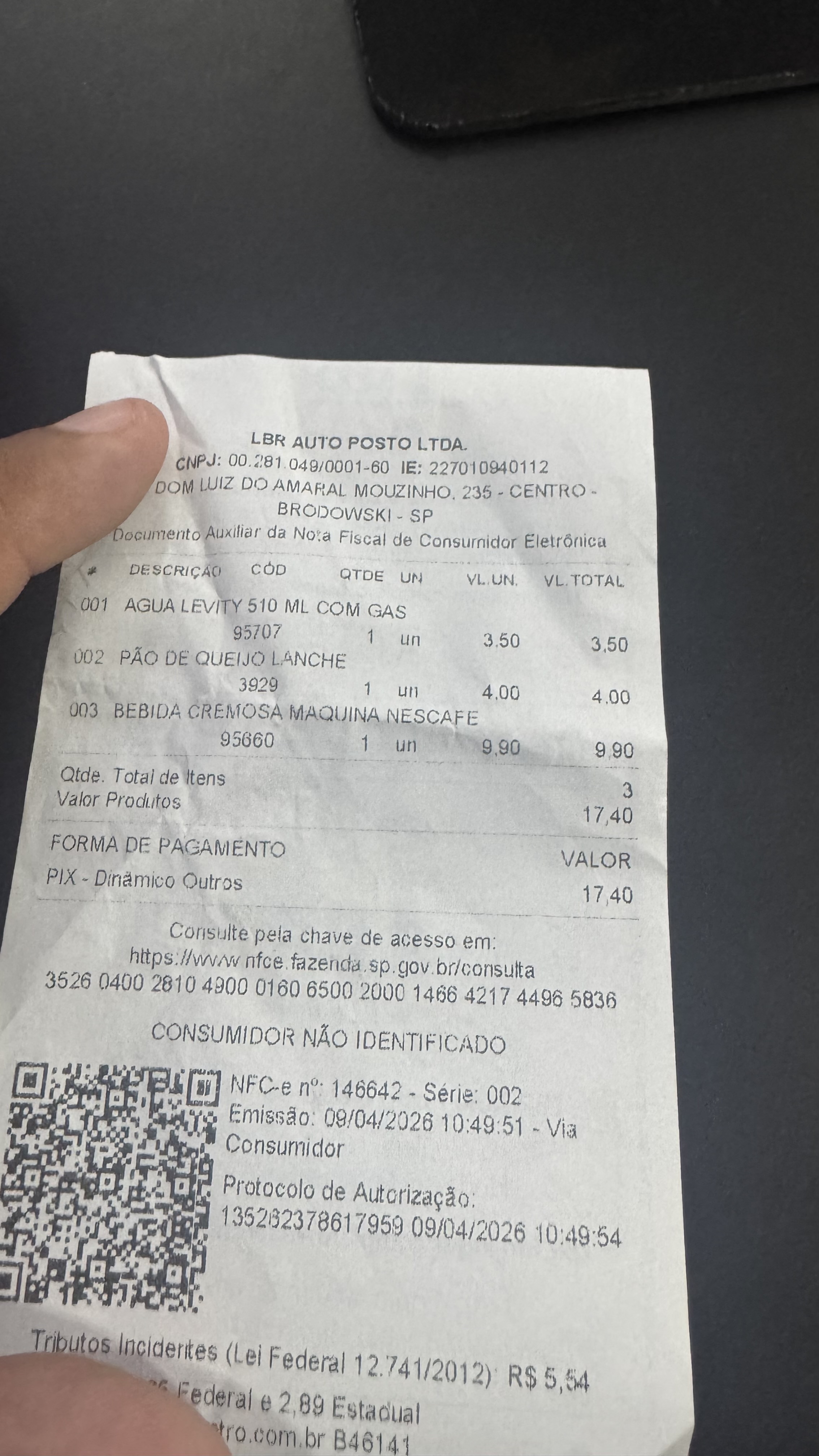 Comprante Custo 1