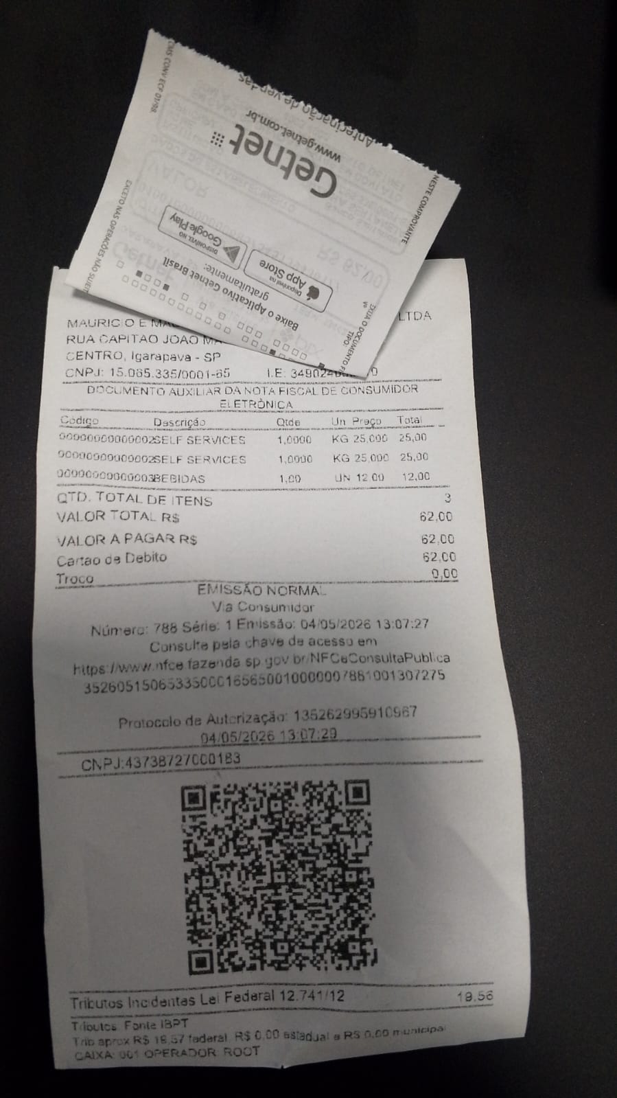 Comprante Custo 1